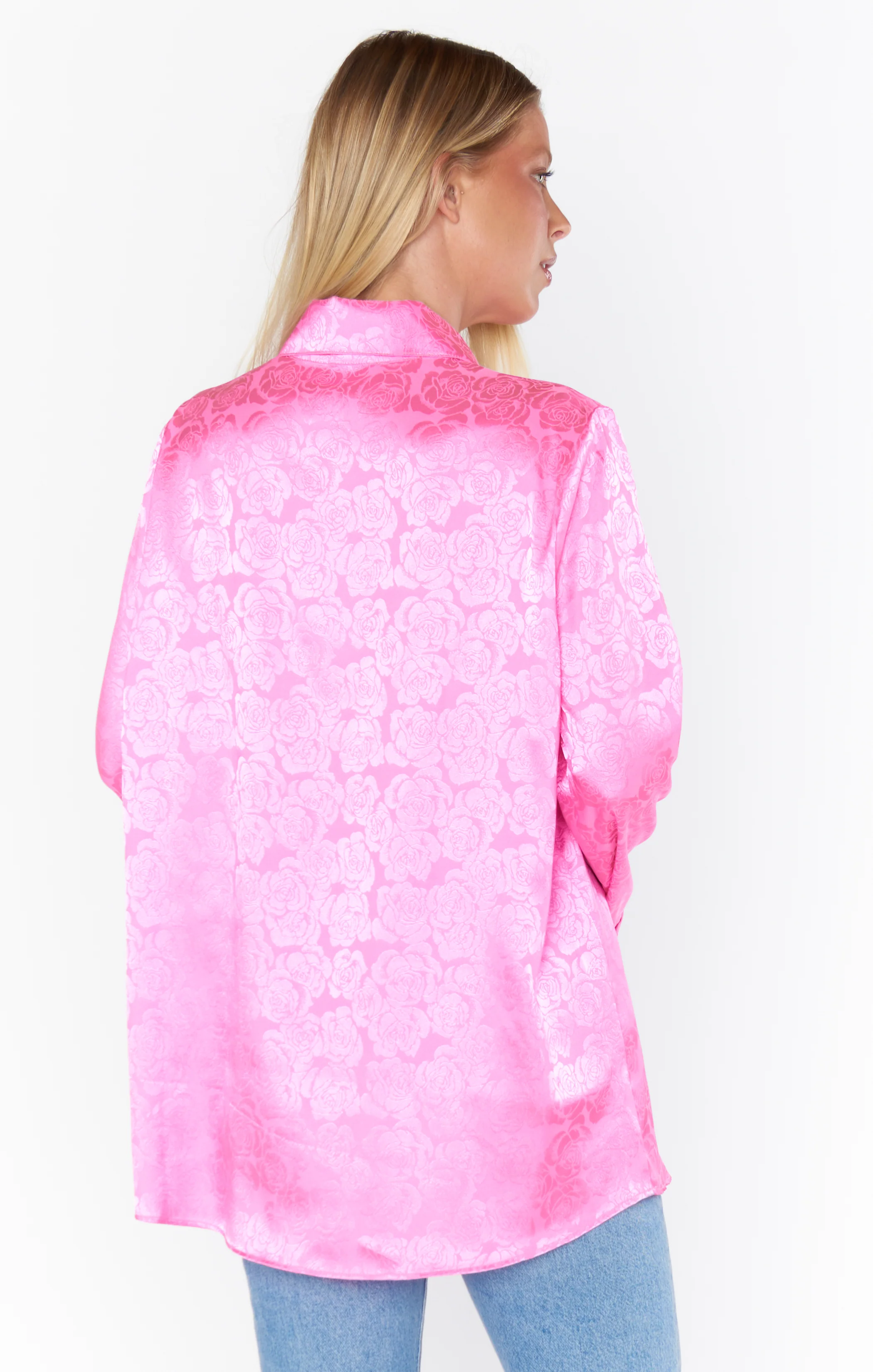 Style Button Down ~ Light Pink Silk