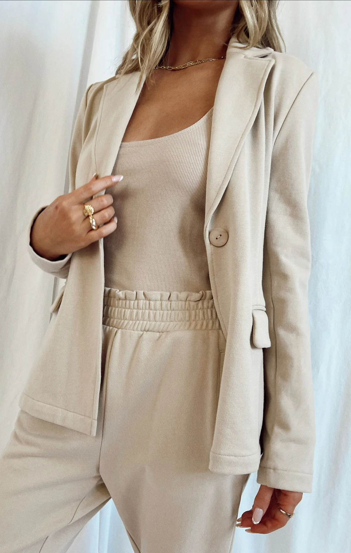 Relaxation Blazer ~ Beige Knit
