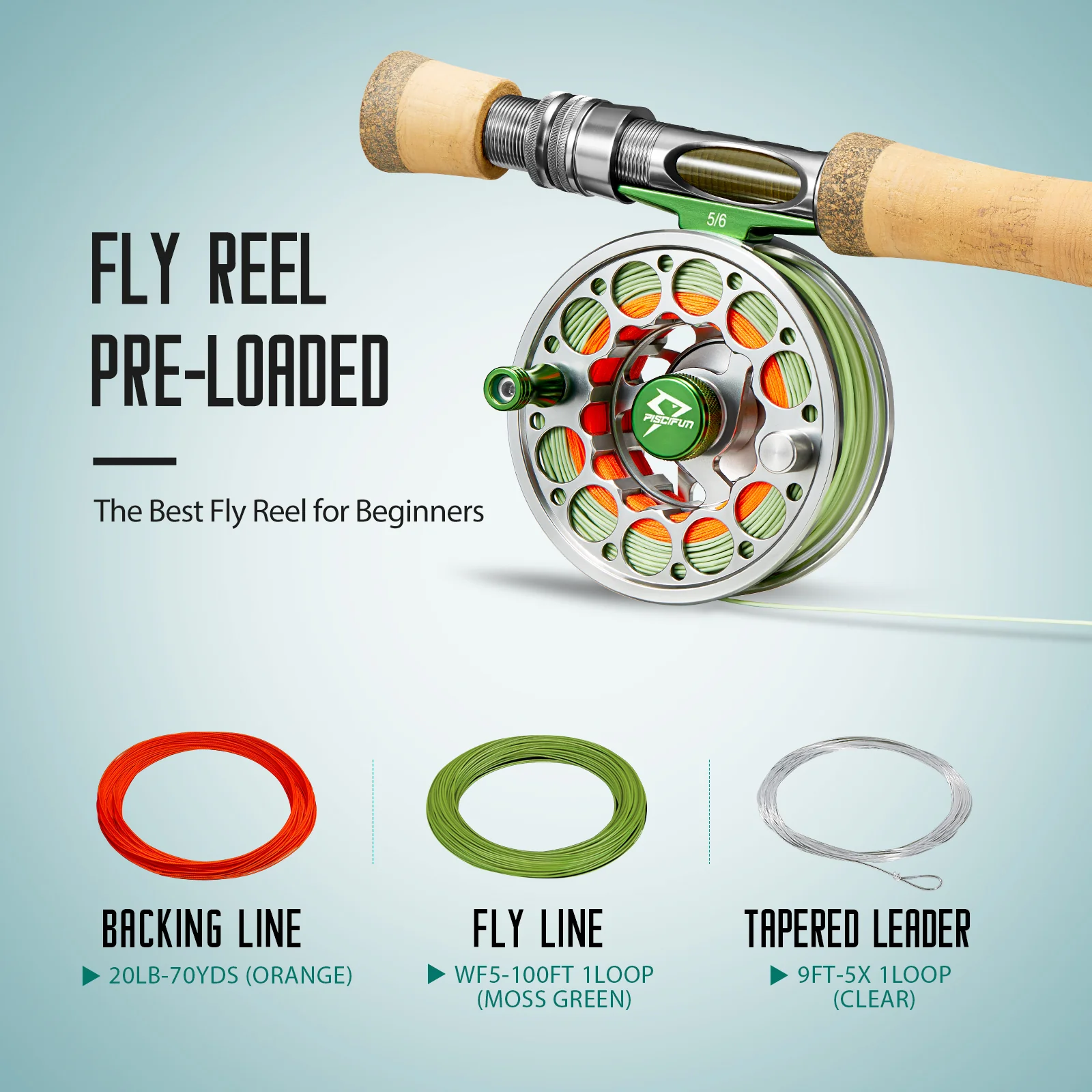 Piscifun Sword Fly Fishing Reel, CNC-Machined Aluminum Alloy sale