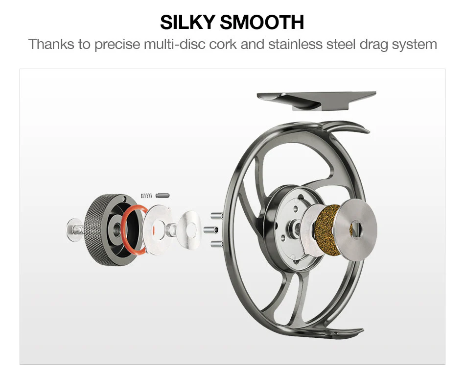 Piscifun® Sword Fly Fishing Reel Grey Sale