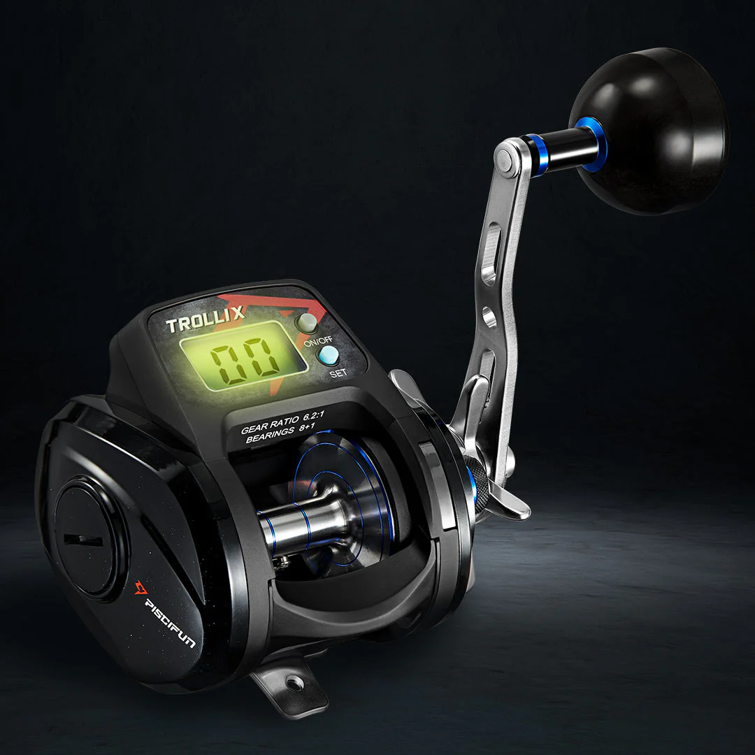 Piscifun® Trollix LCD Line Counter Digital Reel, 6.2:1 Trolling Fishing Reel Sale