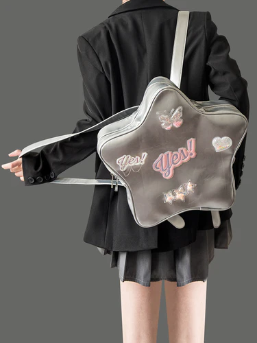 Butterfly Patch Star Shaped Shoulder Bag