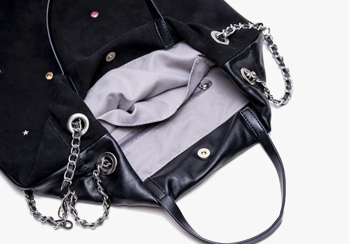 Gemstone Decor Drawstring Plush Backpack