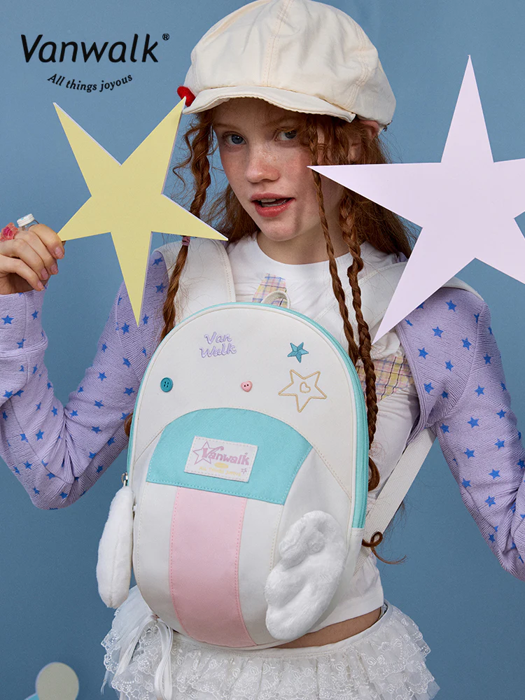 Vanwalk Lucky Star Series Baseball Cap Shaped Backpack