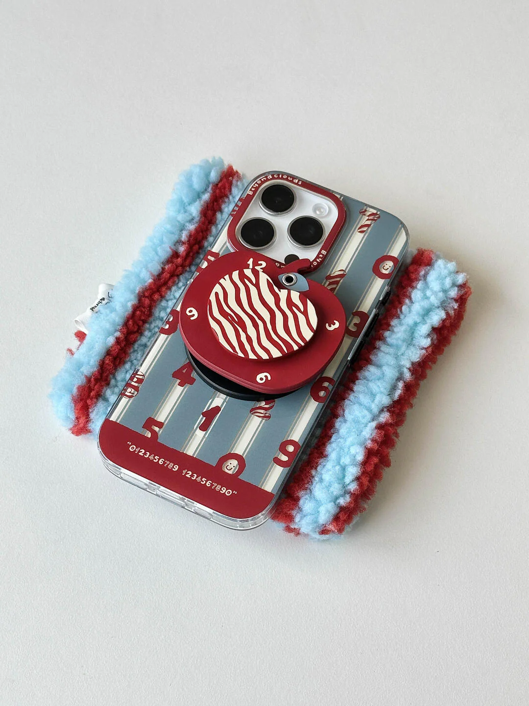 Red Apple Number Printed Phone Case