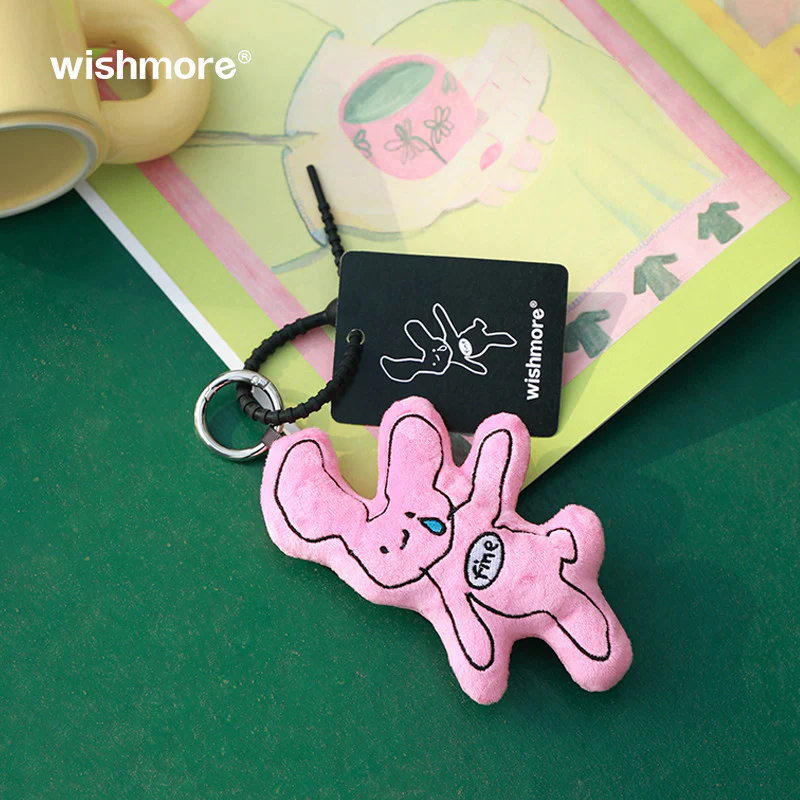Crying Pink Rabbit Bag Charm