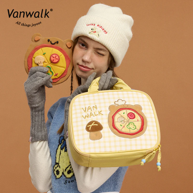 Vanwalk Pizza Time Comestic Bag