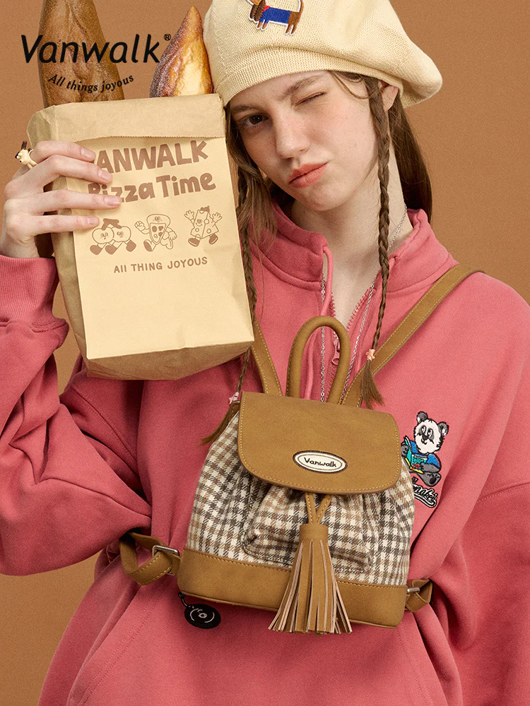 Vanwalk Pizza Series Drawstring Mini Backpack