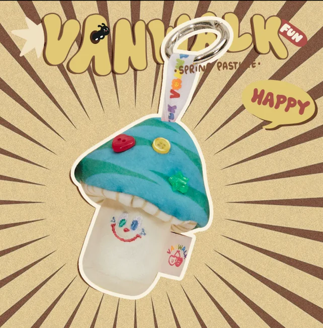 Spring Pasture Mushroom Doll Mini Bag