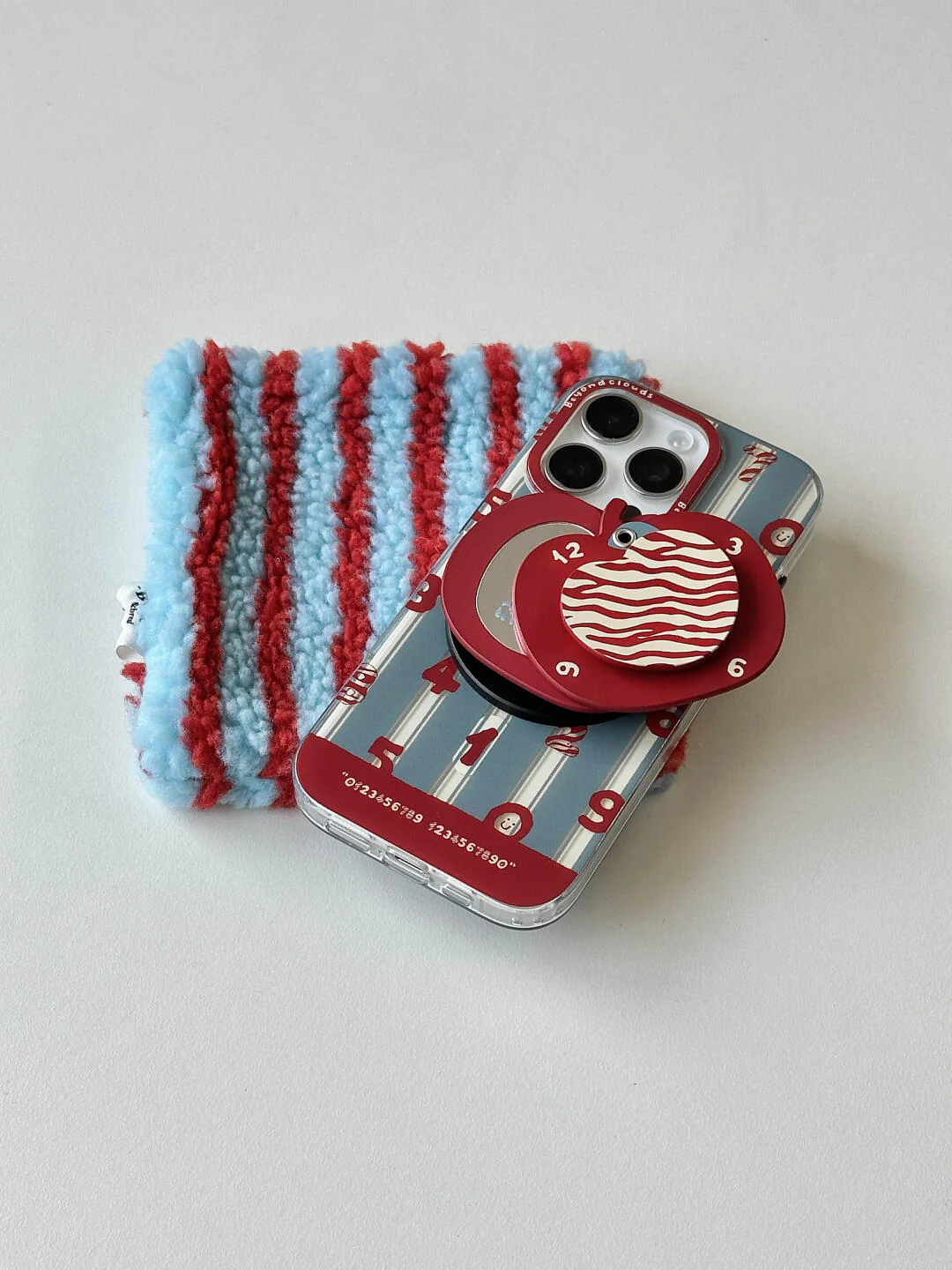 Red Apple Number Printed Phone Case