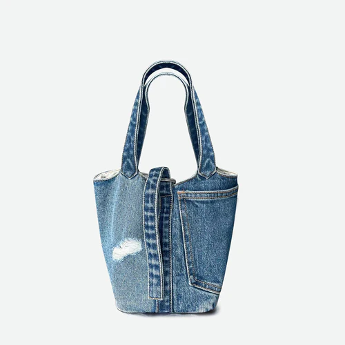 Denim Bucket Bag