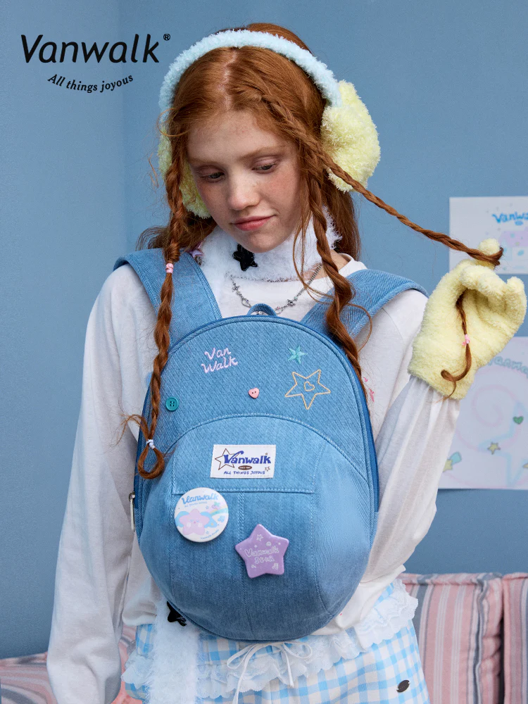 Vanwalk Lucky Star Series Baseball Cap Shaped Backpack