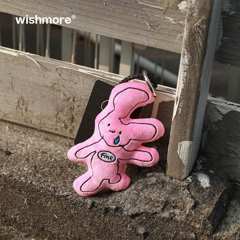 Crying Pink Rabbit Bag Charm