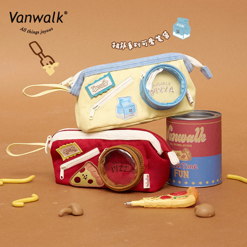 Vanwalk Pizza Time Pencil Bag
