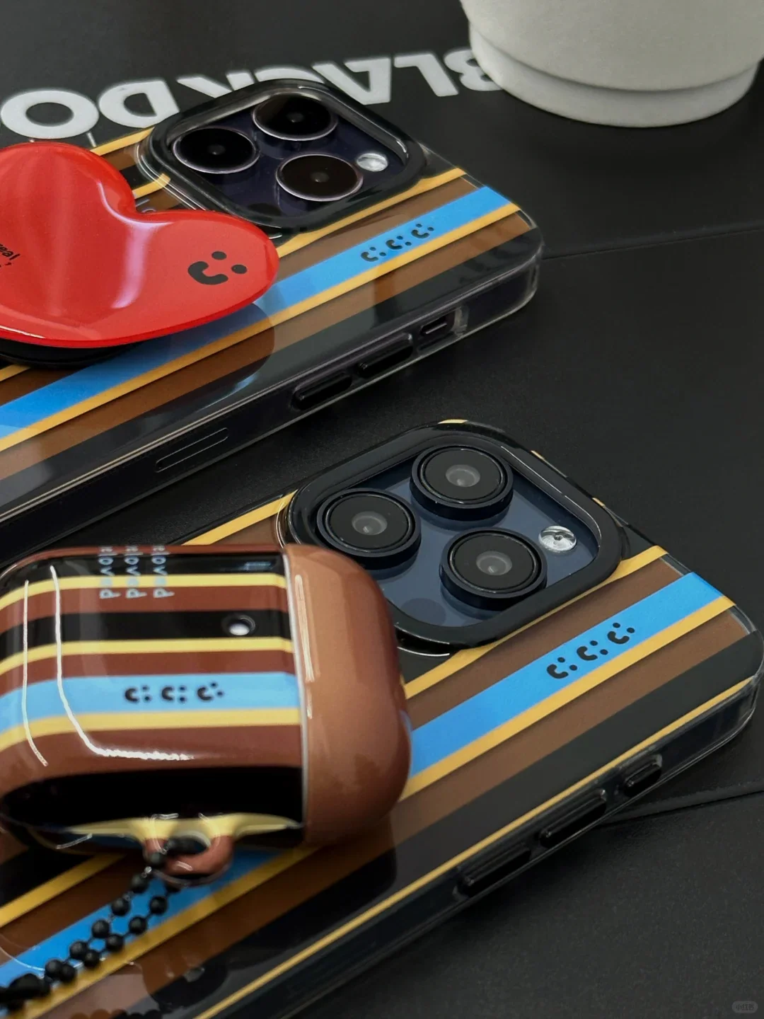 Black Brown Strip Phone Case