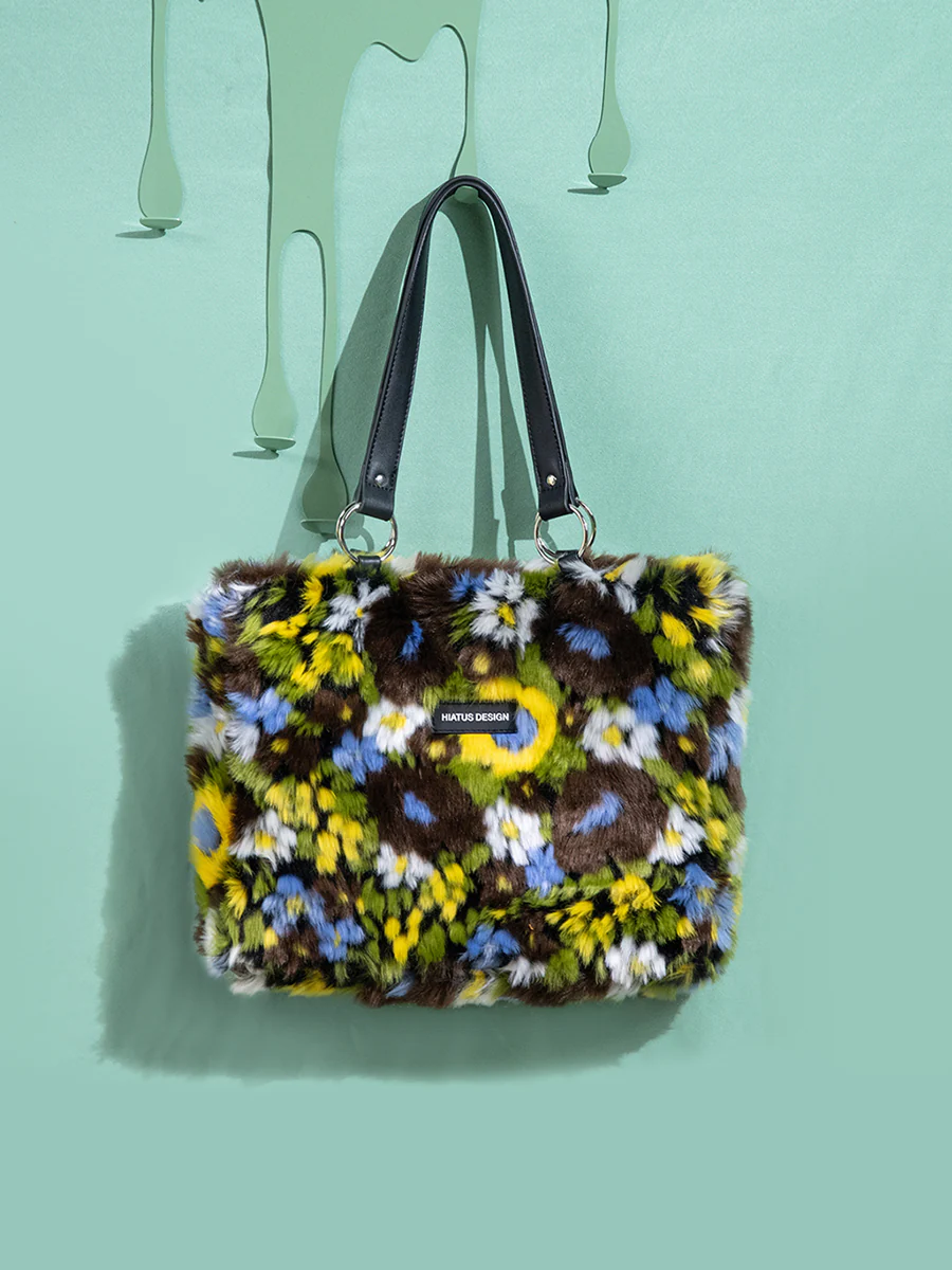 Moss Fluffy Tote Bag