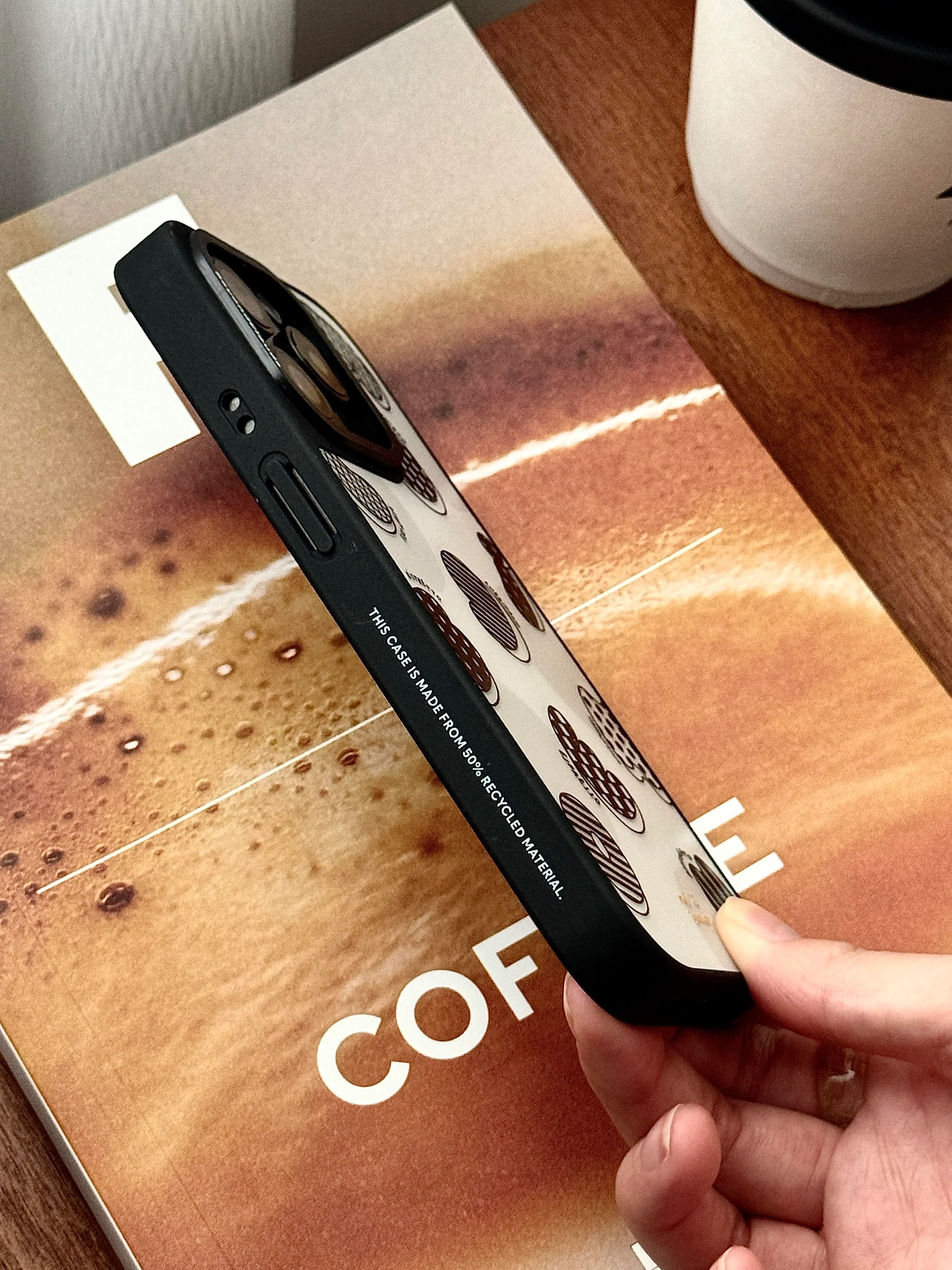 Black Letters Print Phone Case