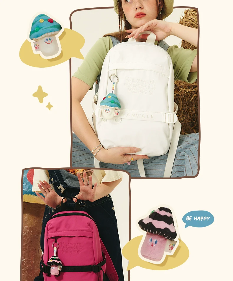 Spring Pasture Mushroom Doll Mini Bag