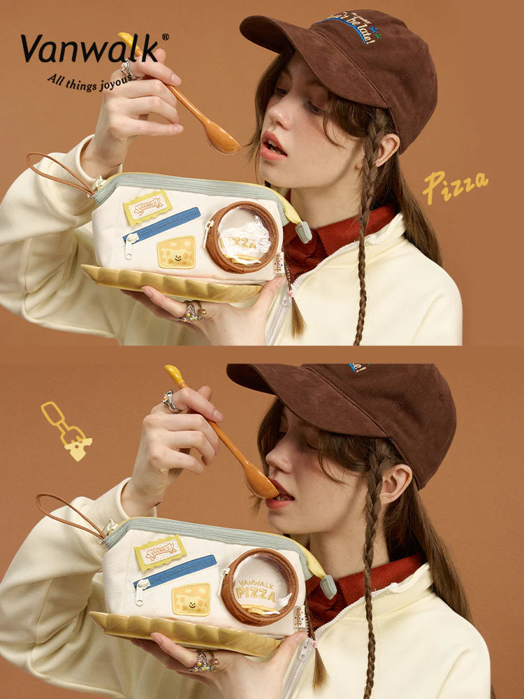 Vanwalk Pizza Time Pencil Bag