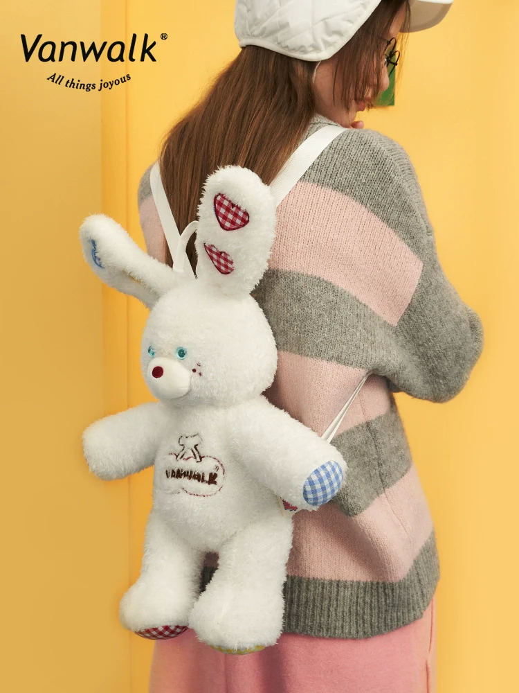 Furry Rabbit Doll Backpack