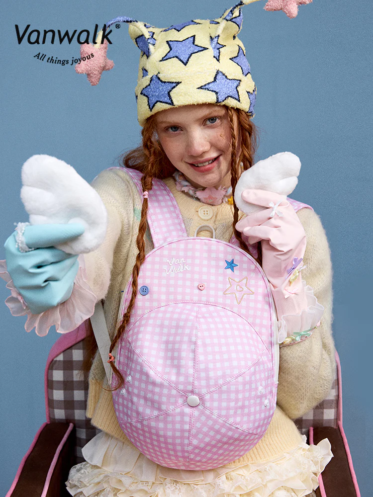 Vanwalk Lucky Star Series Baseball Cap Shaped Backpack