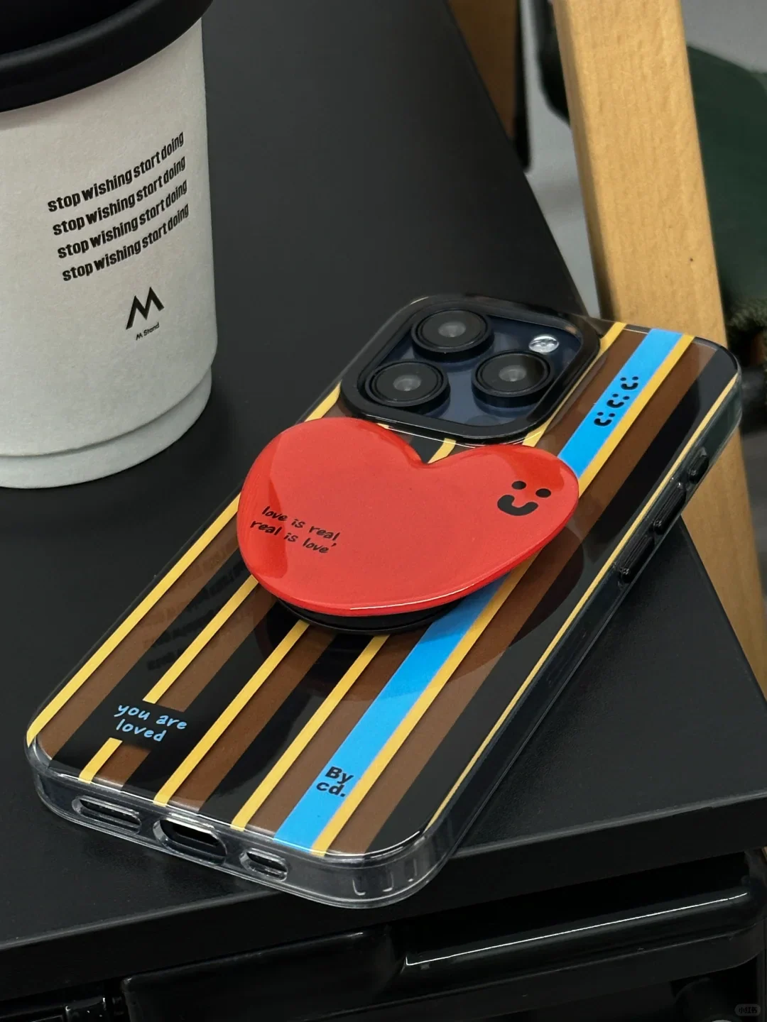 Black Brown Strip Phone Case