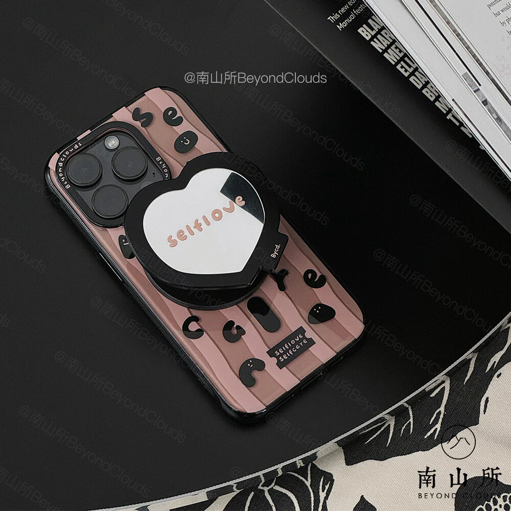 Selflove Pink Black Waves Printed Phone Case