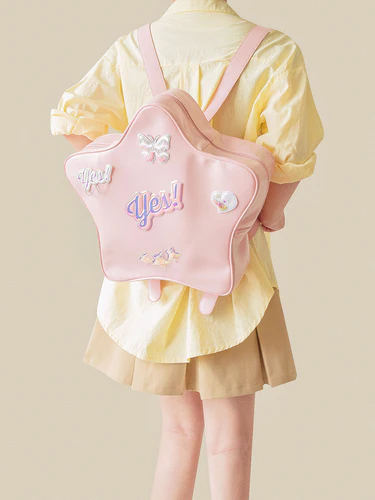 Butterfly Patch Star Shaped Shoulder Bag