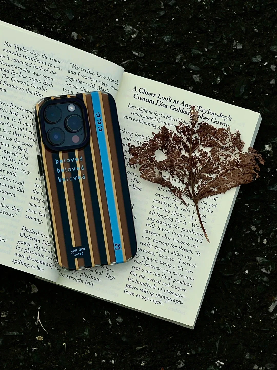 Black Brown Strip Phone Case