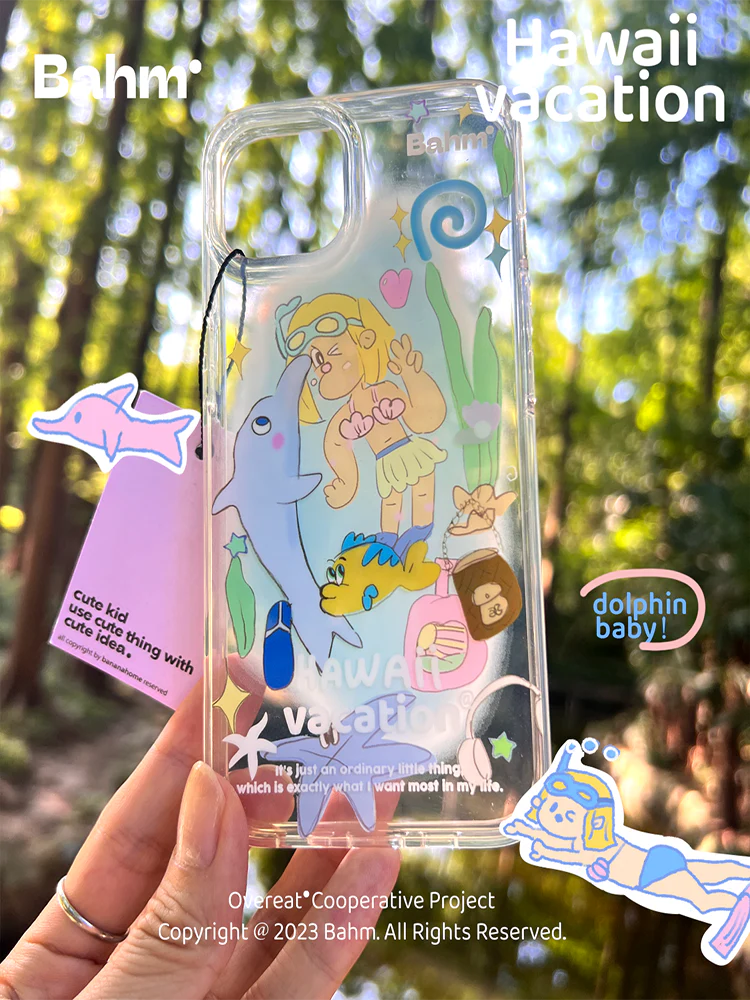 Hawaii Beach Dolphin Printed Phone Case