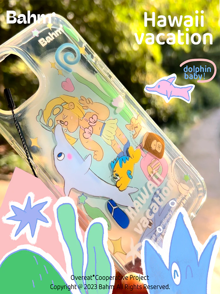 Hawaii Beach Dolphin Printed Phone Case