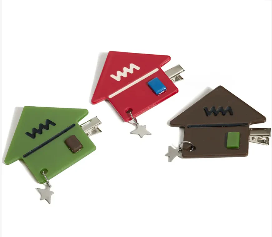 Star House Shape Hair Clip