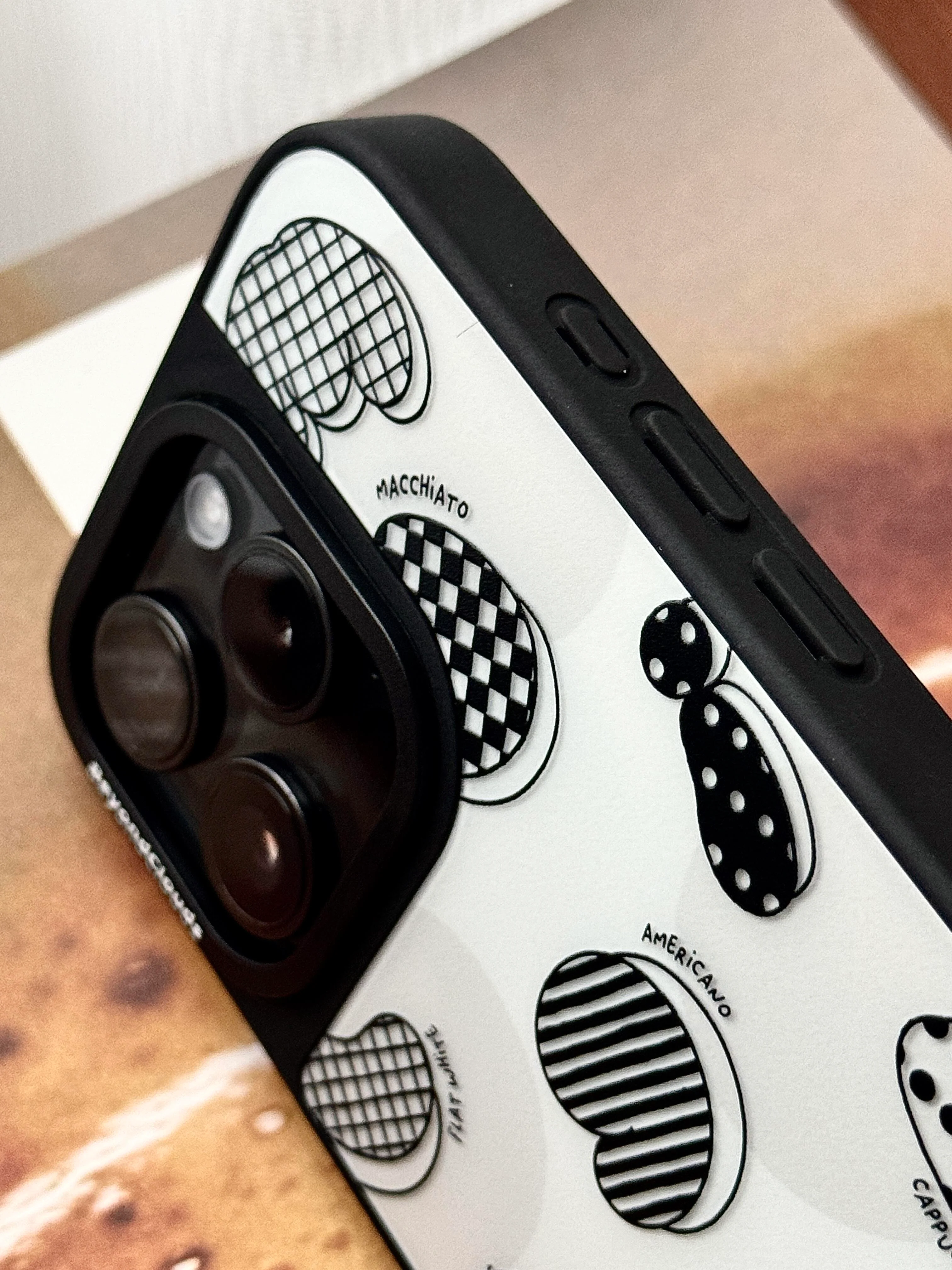 Black Letters Print Phone Case