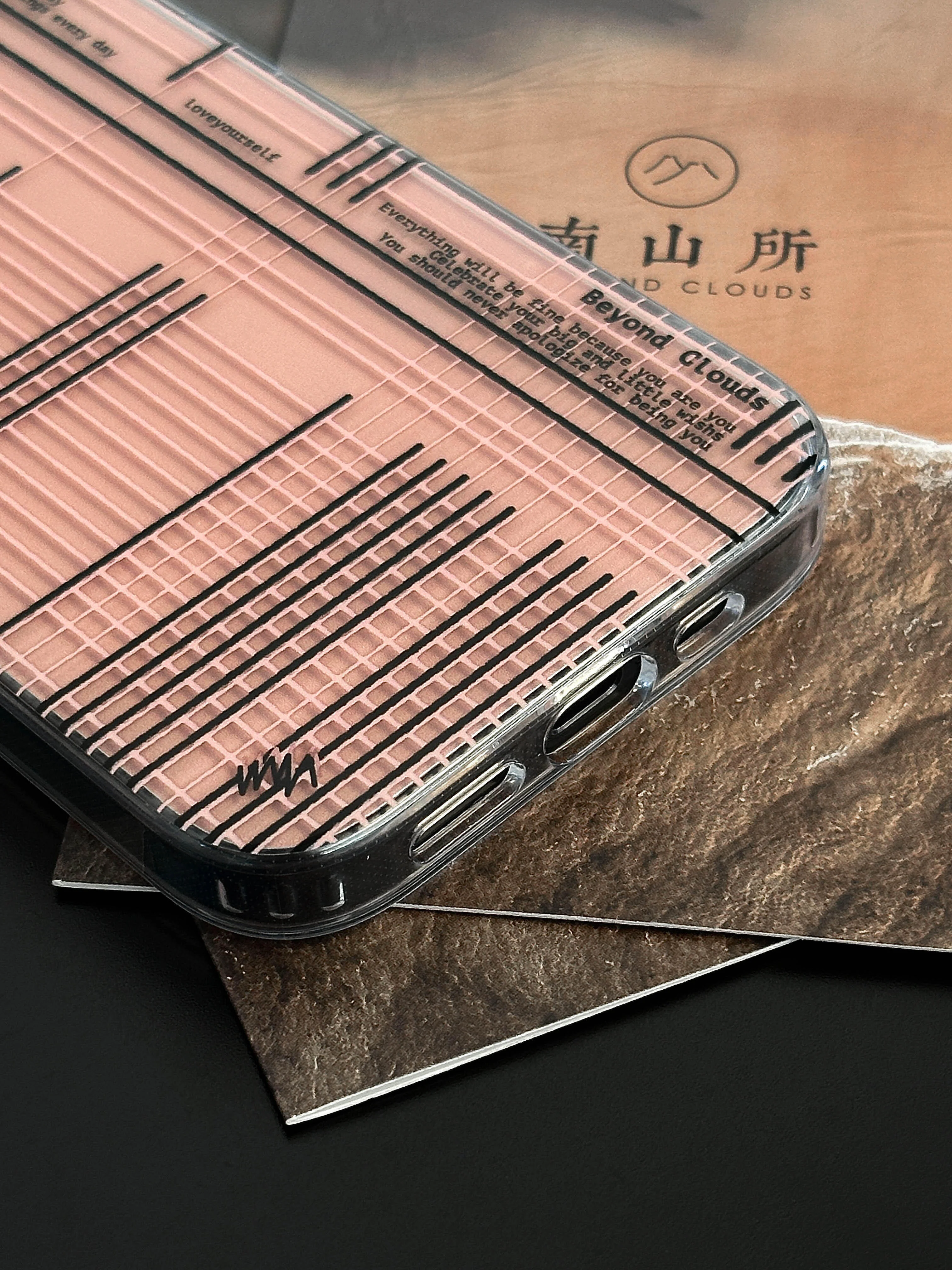 Selflove Pink Black Printed Phone Case