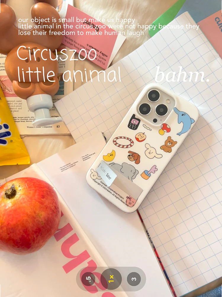 Cartoon Puppy Printed Stand Phone Case