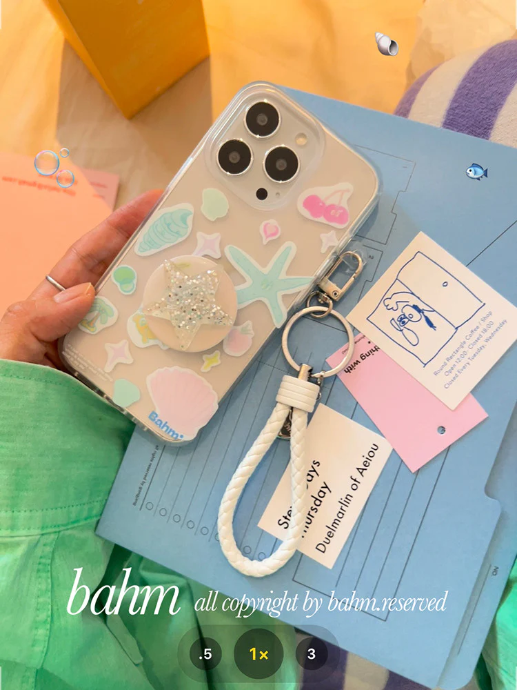 Starfish Printed Clear Phone Case