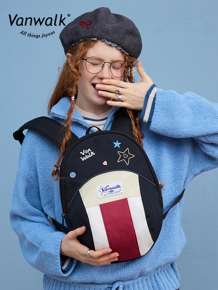 Vanwalk Lucky Star Series Baseball Cap Shaped Backpack