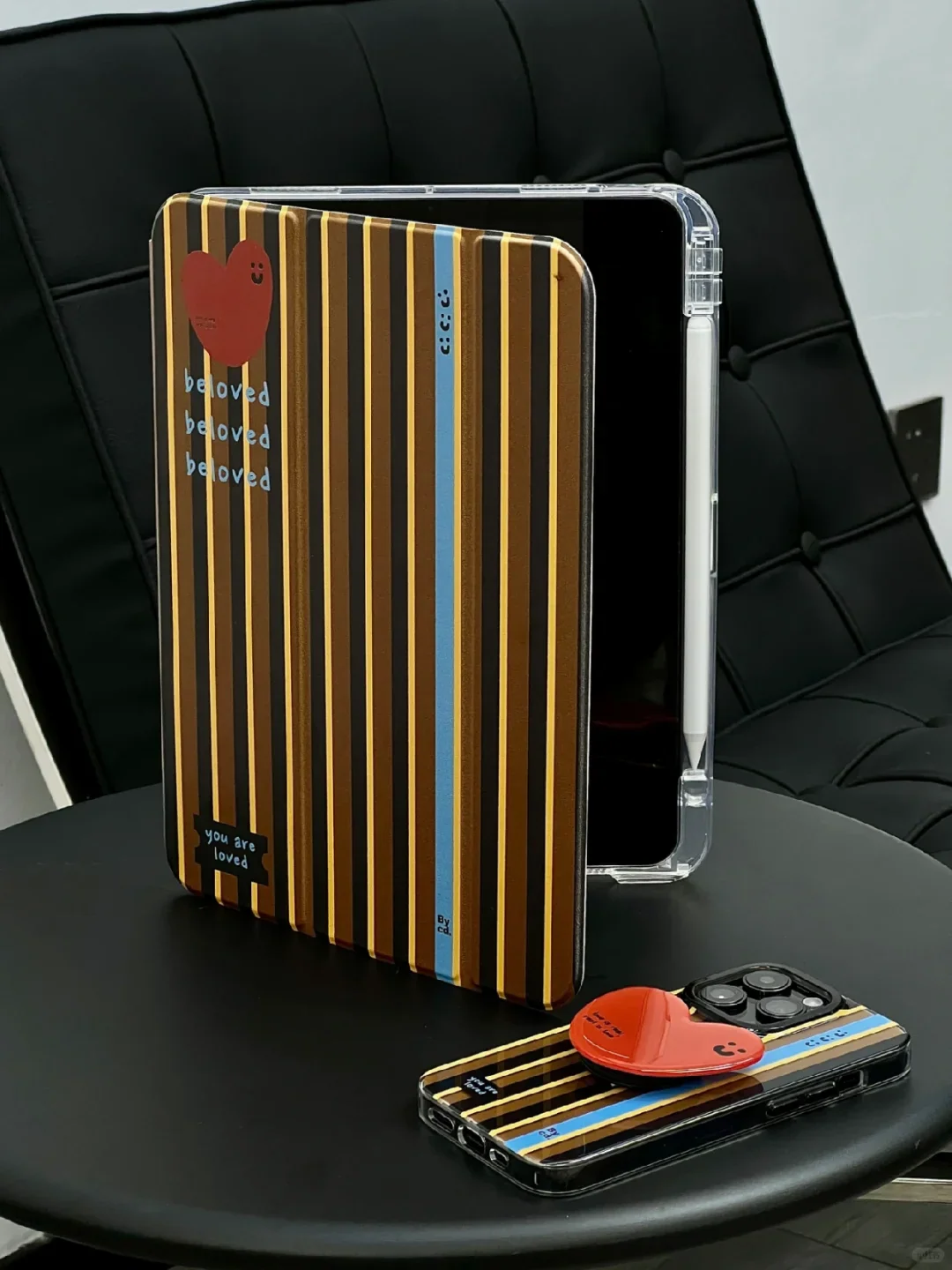 Black Brown Strip Phone Case