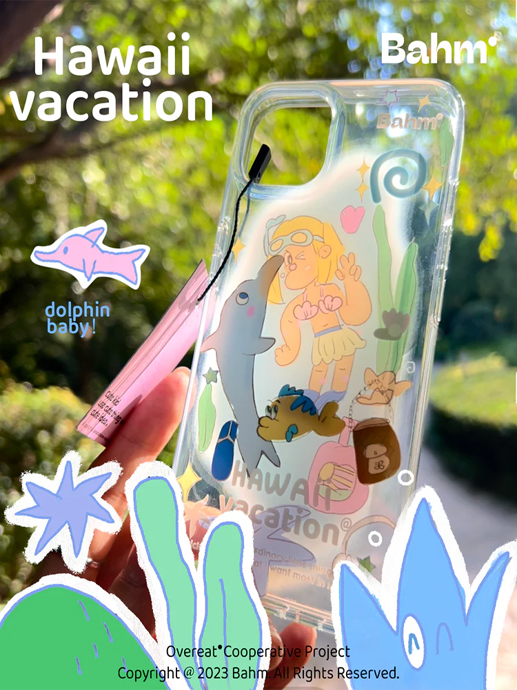 Hawaii Beach Dolphin Printed Phone Case
