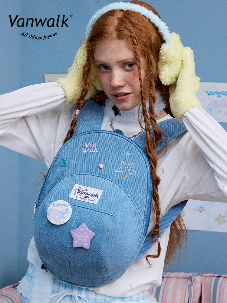 Vanwalk Lucky Star Series Baseball Cap Shaped Backpack