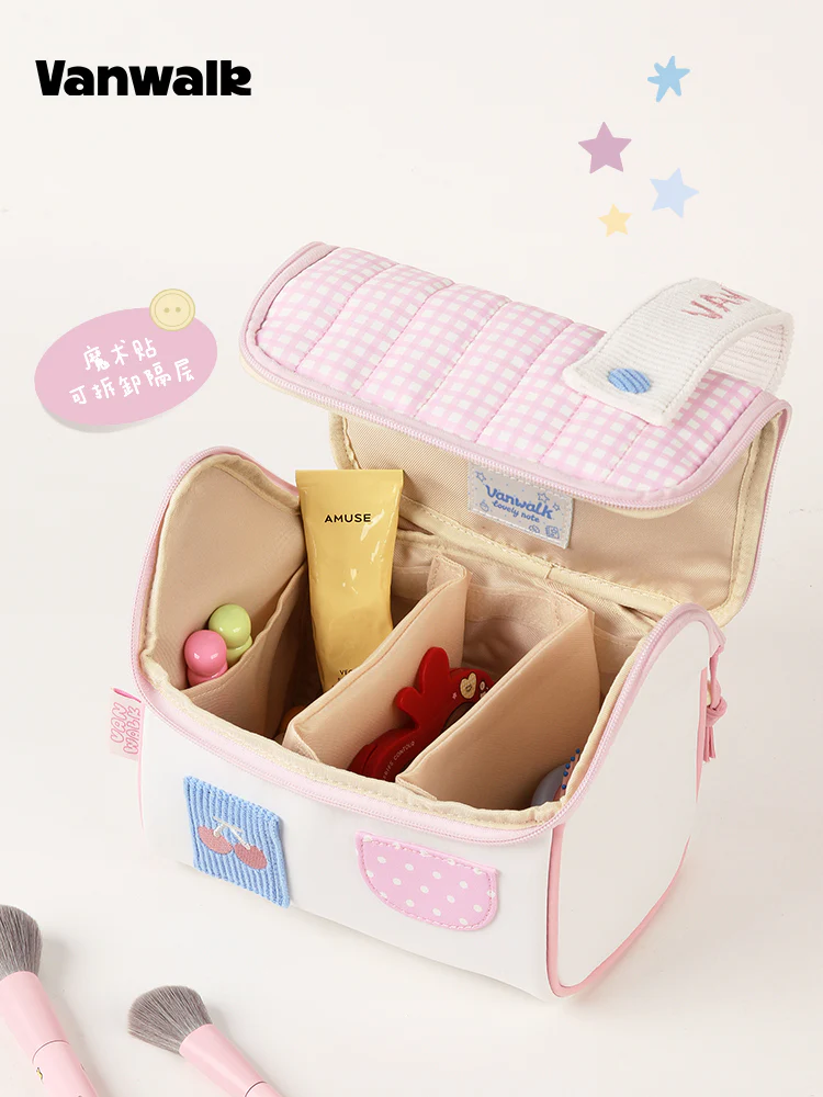 Vanwalk Cherry House Portable Makeup Pouch