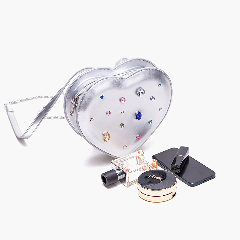 Y2k Bowtie bandage gemstone heart shape backpack