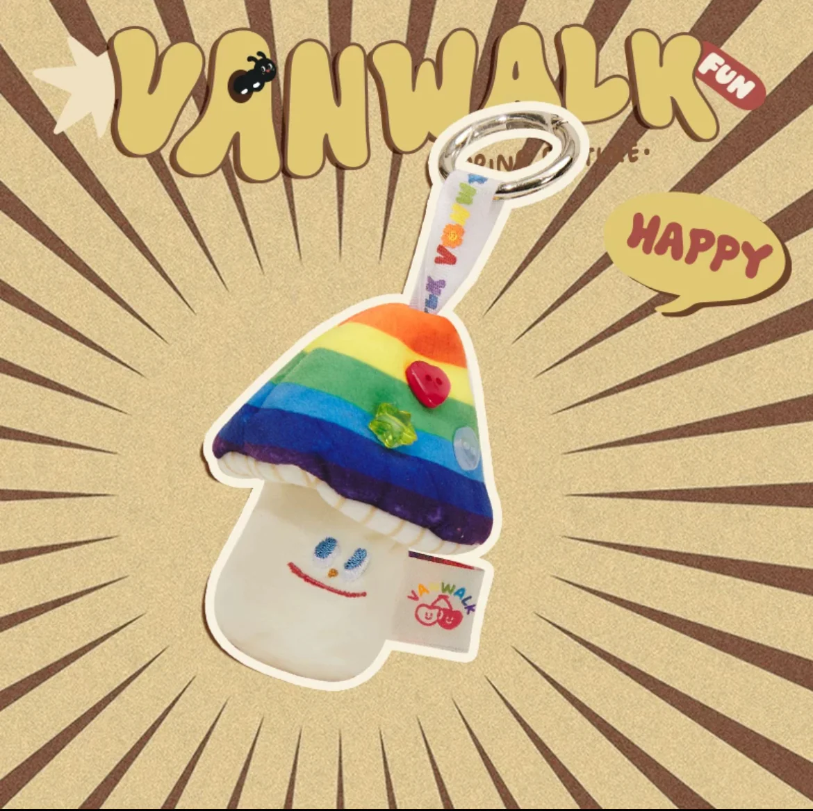 Spring Pasture Mushroom Doll Mini Bag