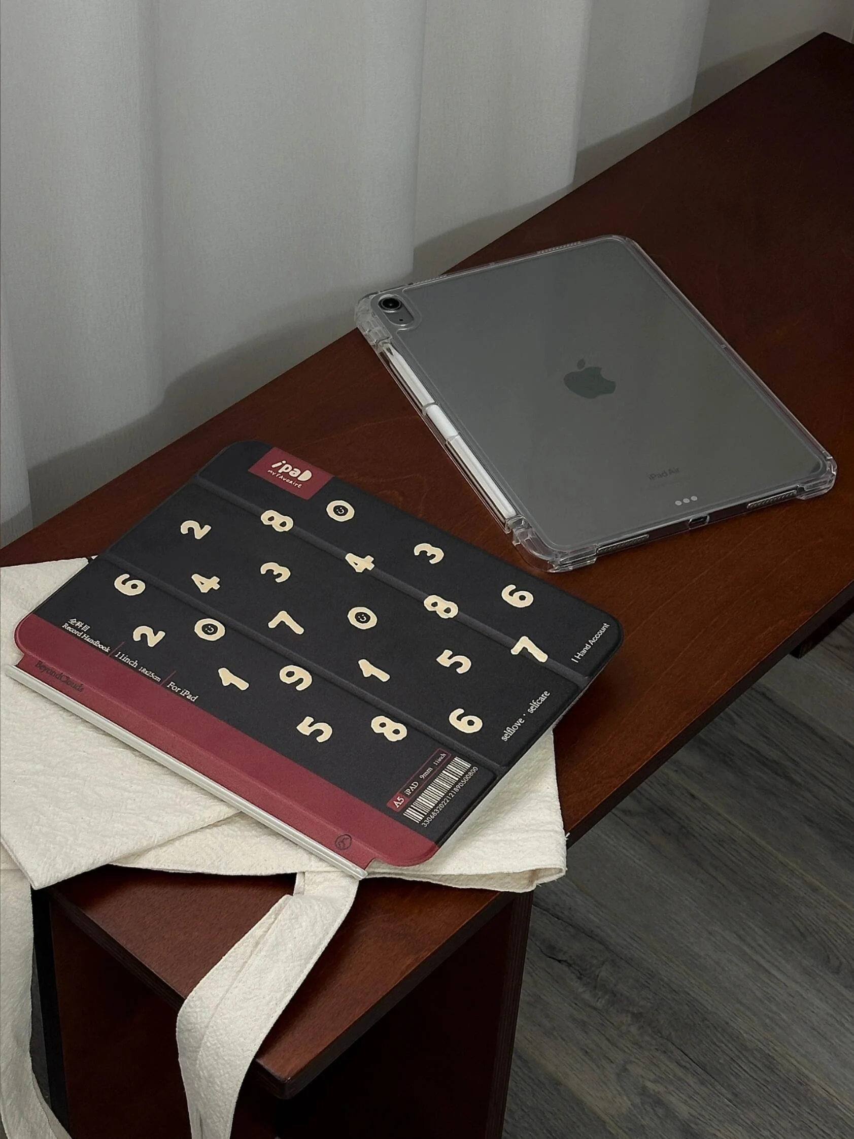 Black Red Number iPad Case