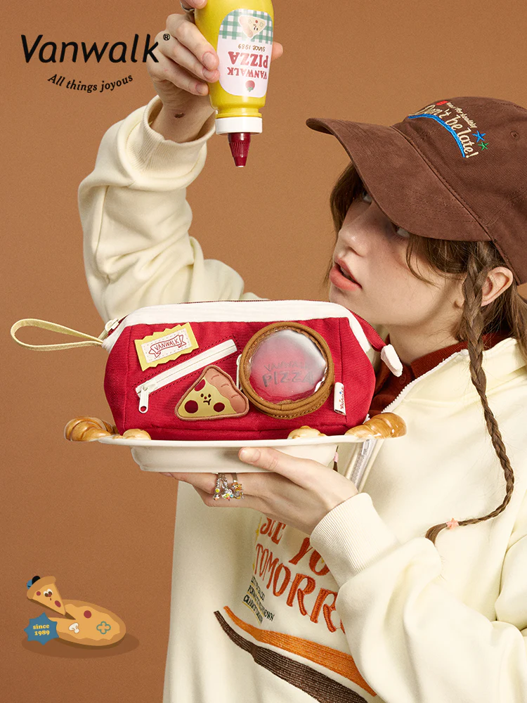 Vanwalk Pizza Time Pencil Bag