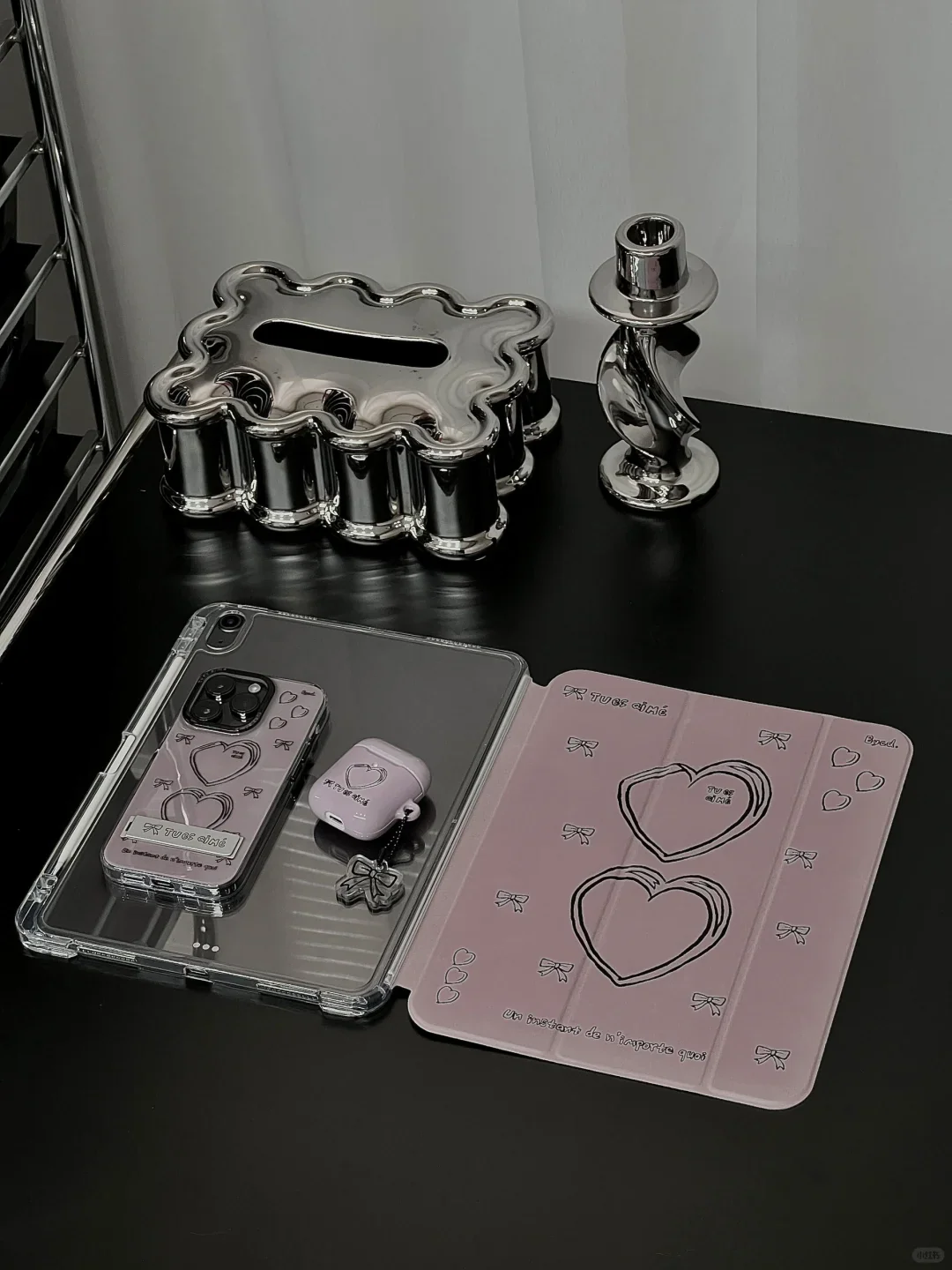 Purple Heart Printed Phone Case