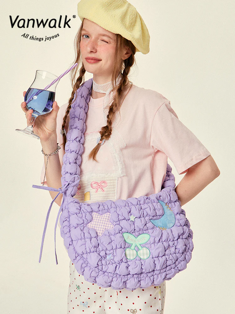 VANWALK Bubble Island Ruffled Cloud Crossbody Bag