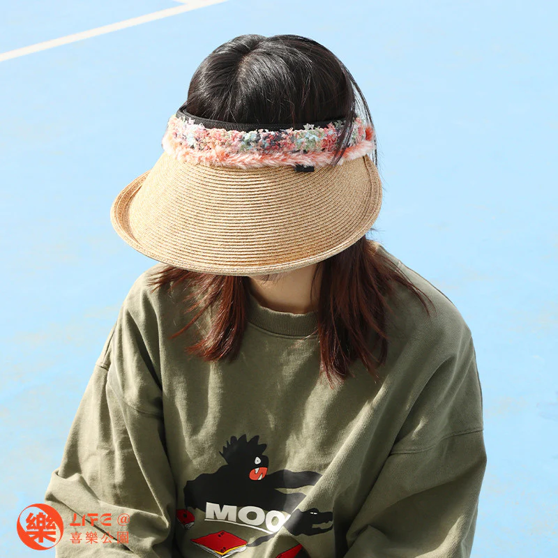 Braided Straw Half Visor Hat