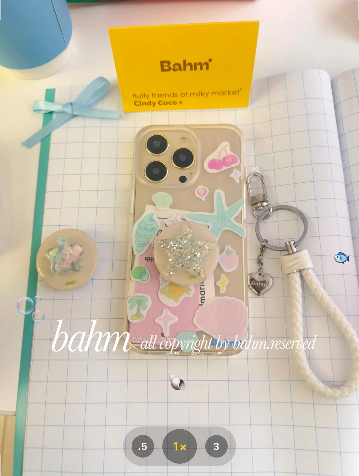 Starfish Printed Clear Phone Case