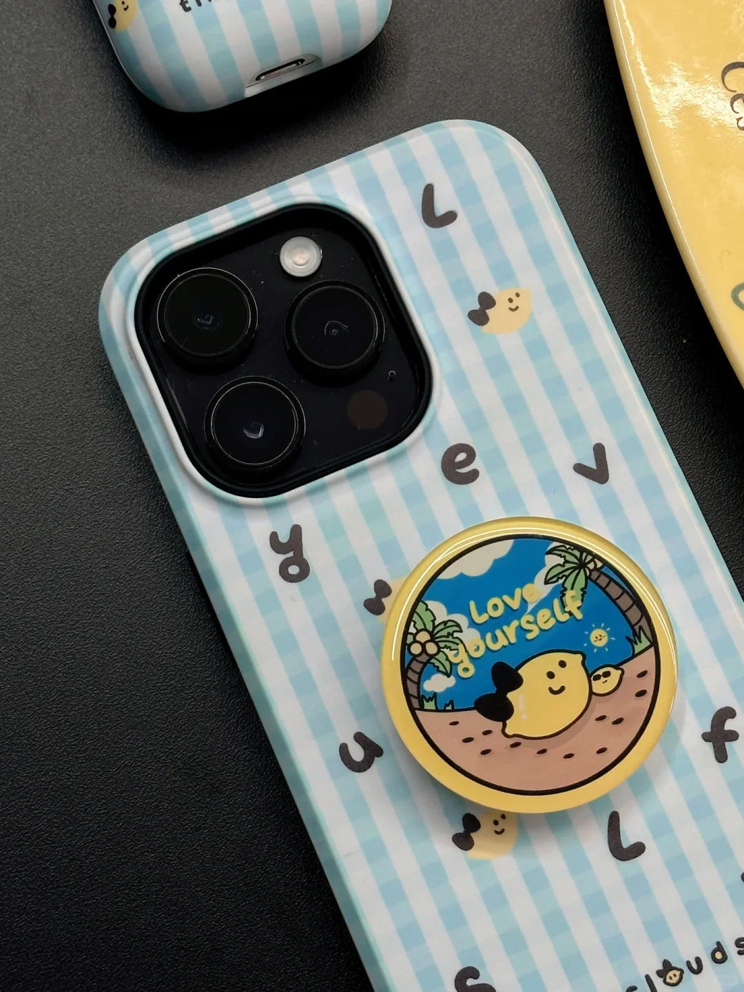 Blue White Plaid Printed Phone Case